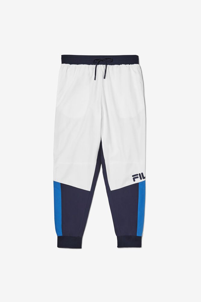 Fila Pants Hudson Track Mens White - India MRU-081673